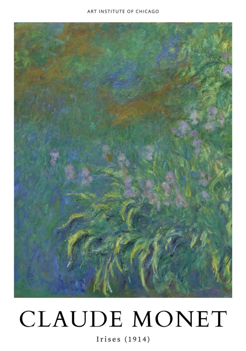 iris horticulture jardin paysage claude monet poster de belong shop
