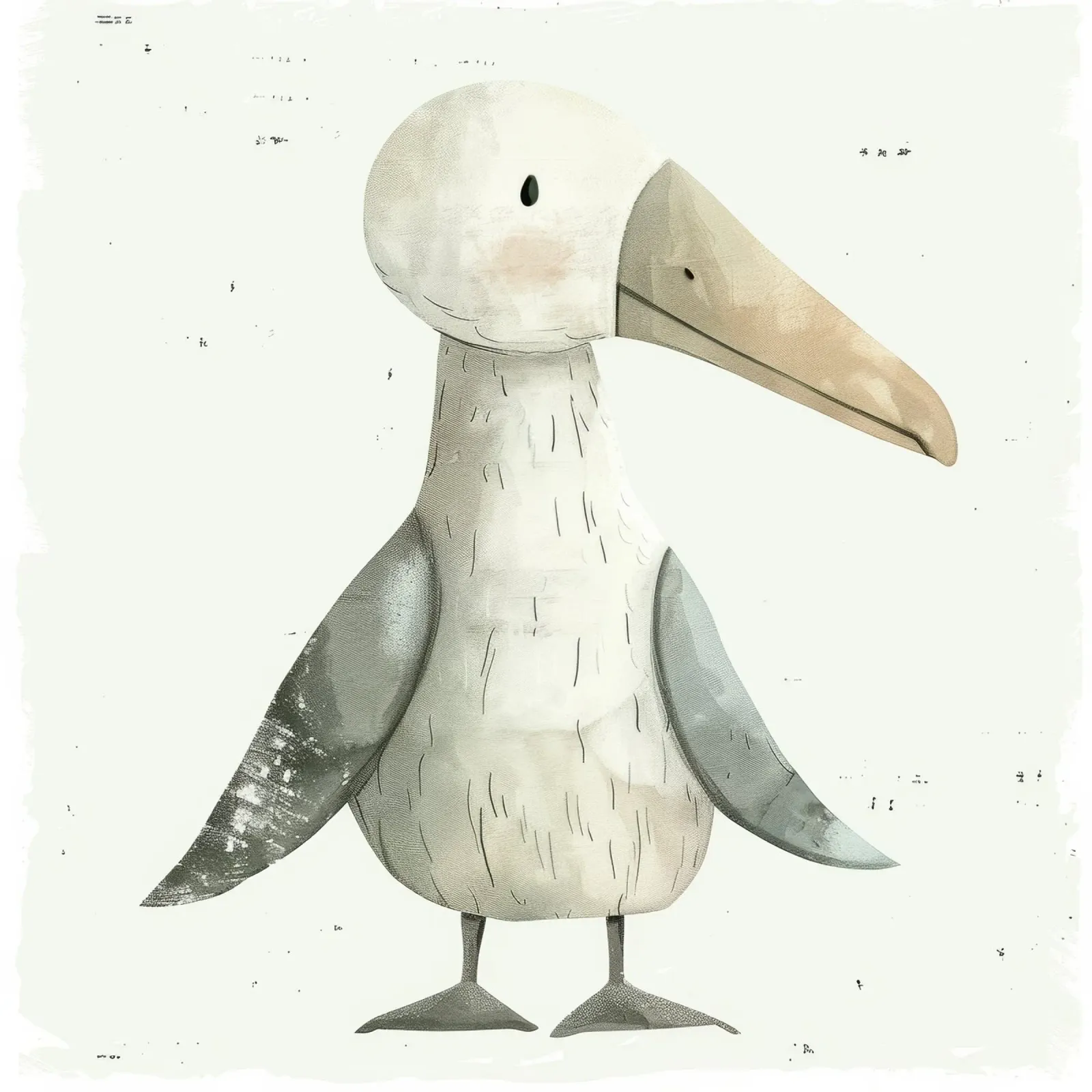 Stylized Illustration of a Seabird canvas with Floater frame by DesignDoodle
