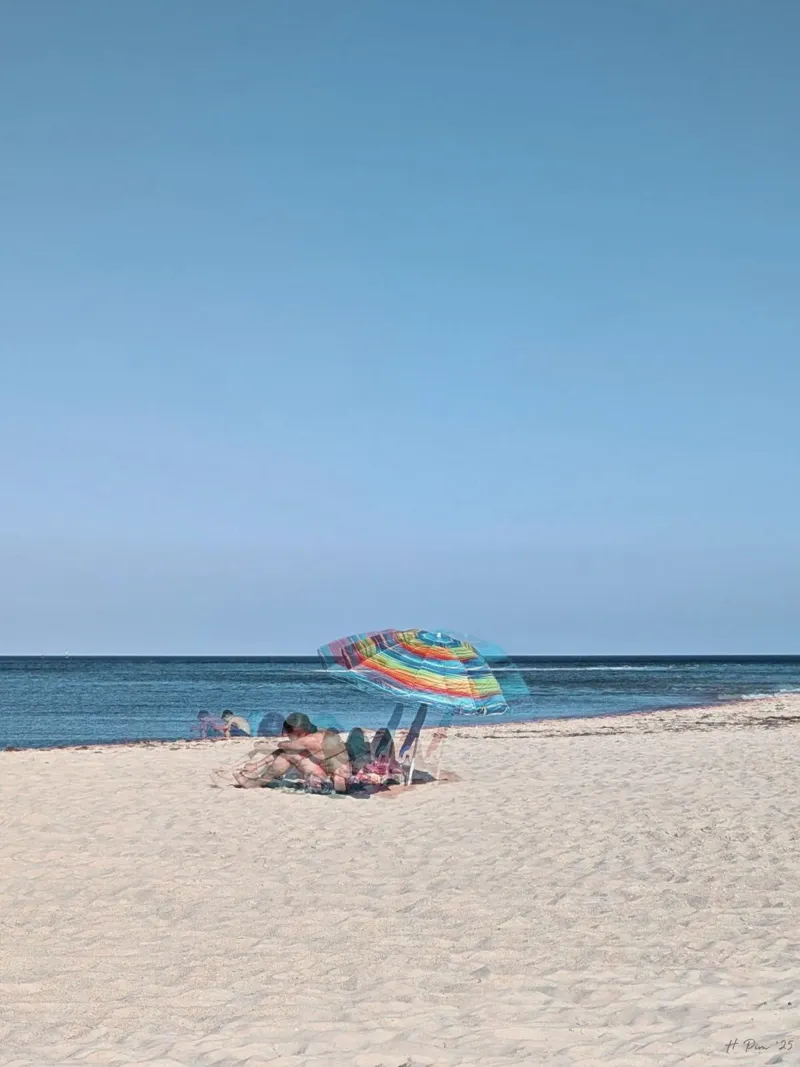 Giornata da sogno in spiaggia sull'isola di Armona carta hahnemühle da Hecate Pim Designs