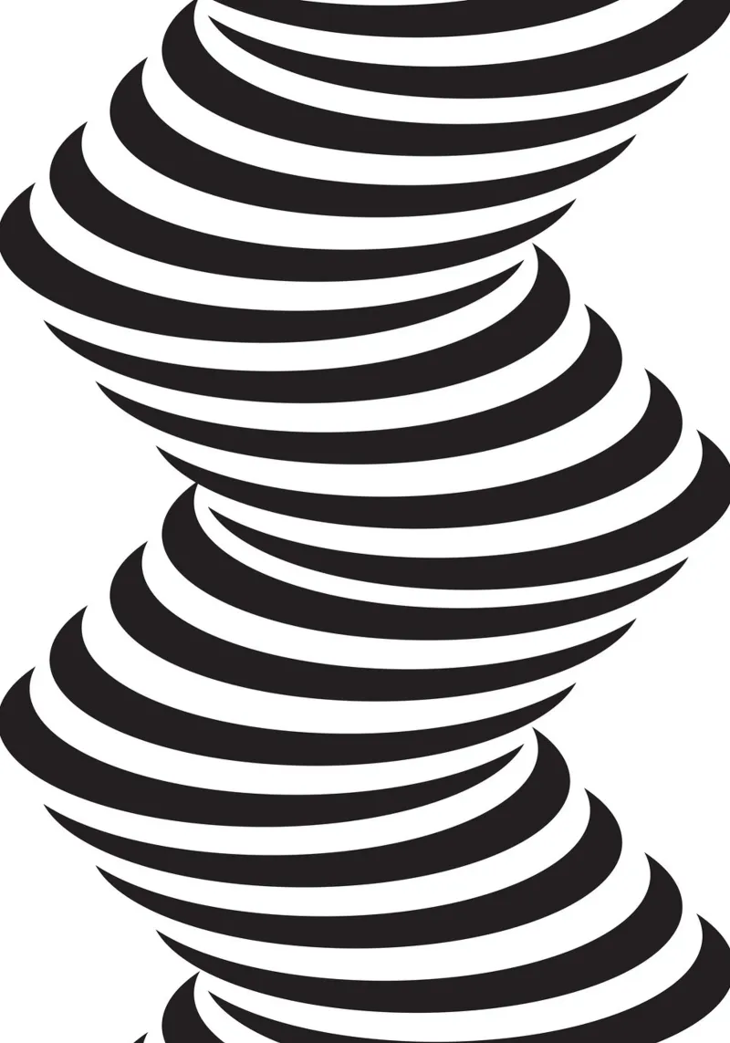 Twist Hypnotic poster avec cadre en bois de galihstudio