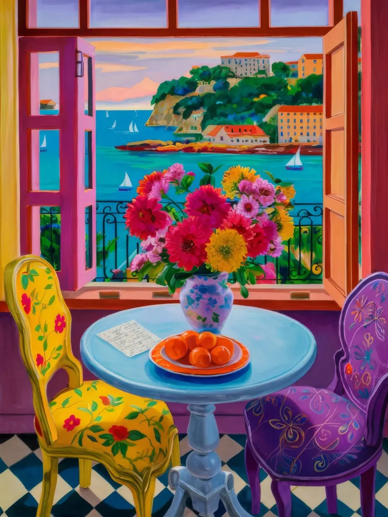 Window Feast Warmth canvas by Haven Mirage