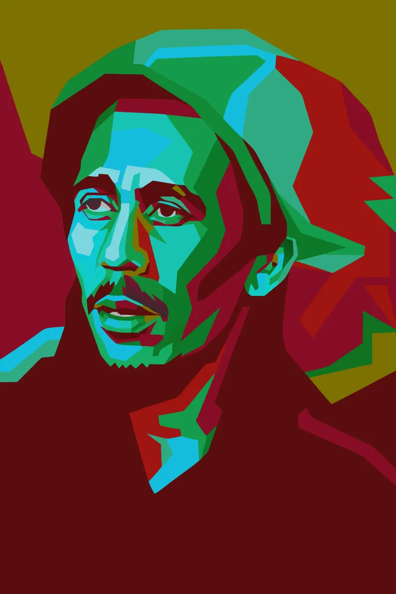 bob marley retro pop art wpap pellicola backlit da aiswa