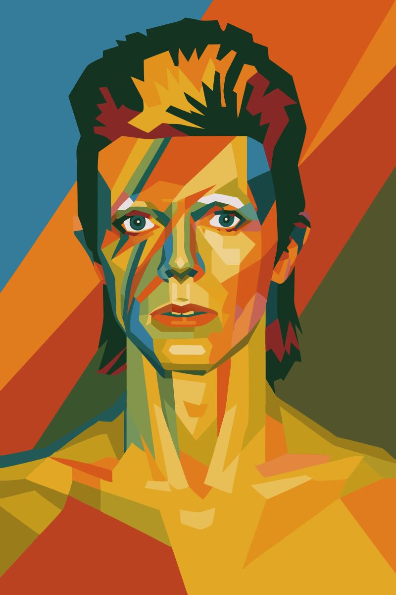 bowie retro pop art wpap pellicola backlit da aiswa