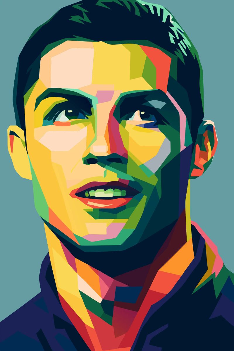 christiano ronaldo retro pop kunst wpap Poster von aiswa