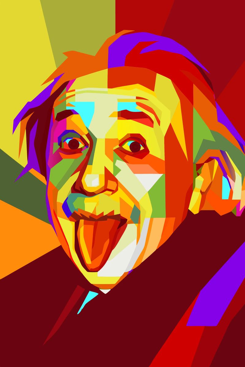 einstein retro pop art wpap pellicola backlit da aiswa
