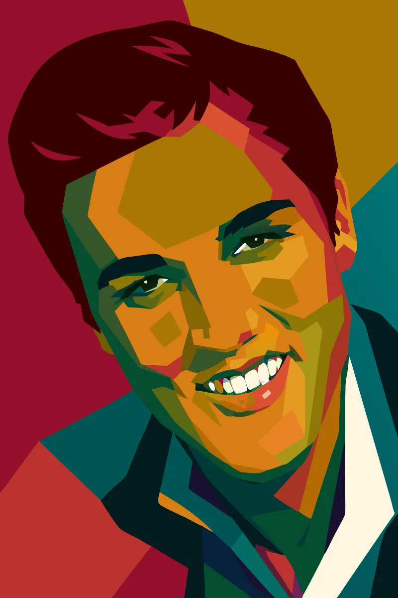 elvis retro pop art wpap pellicola backlit da aiswa