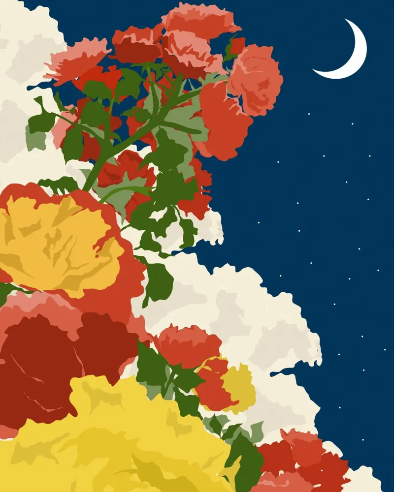 Chiaro di luna poster con telaio in legno da 83oranges