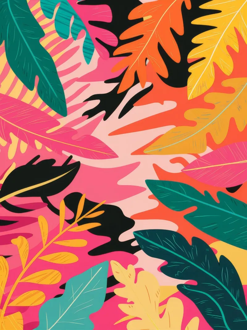 Abstract Jungle Forms canvas by Paez Harmony