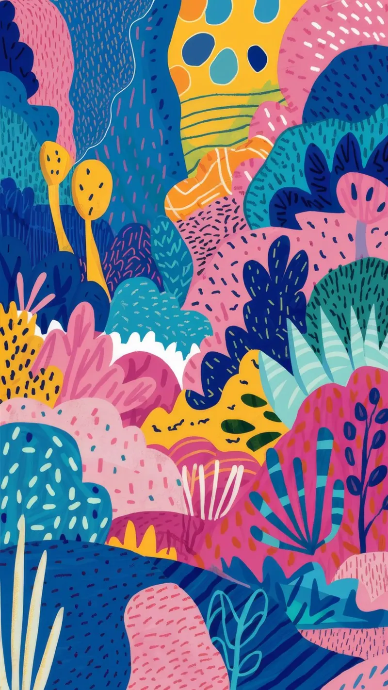 Abstract Jungle Forms canvas by Haven Mirage