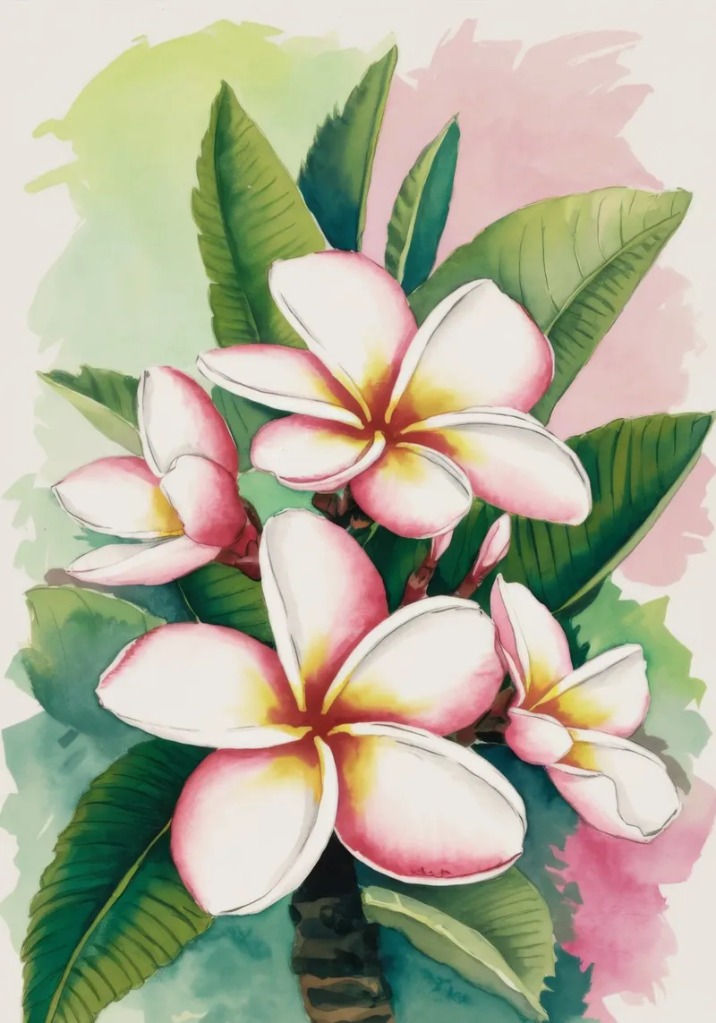 Petali di pace di plumeria poster con telaio in plastica da Haven Mirage