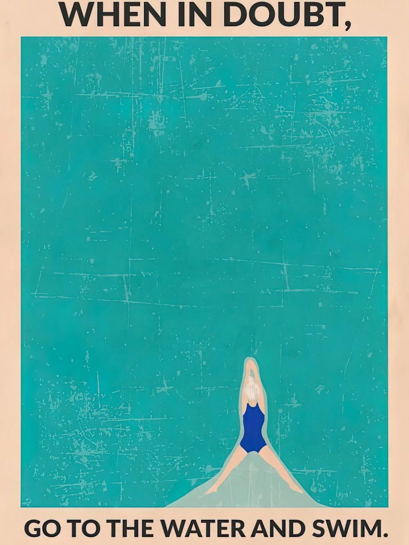 Open Water (Grey) poster by burnet
