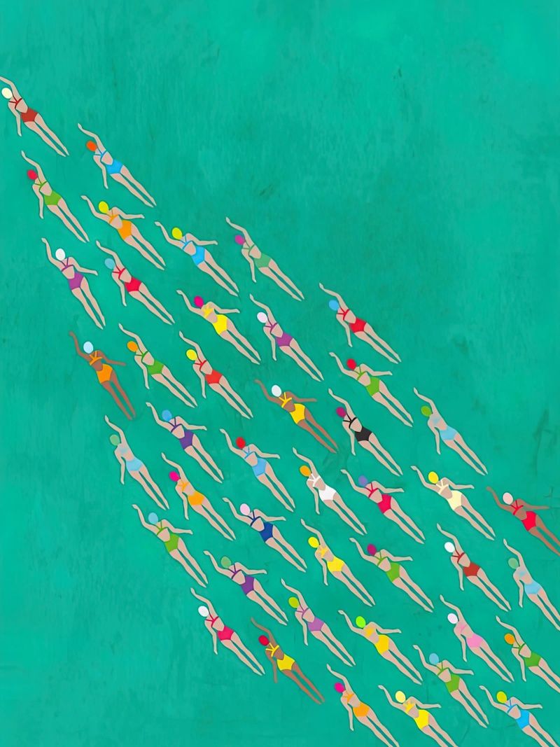 Rennschwimmer Poster von burnet