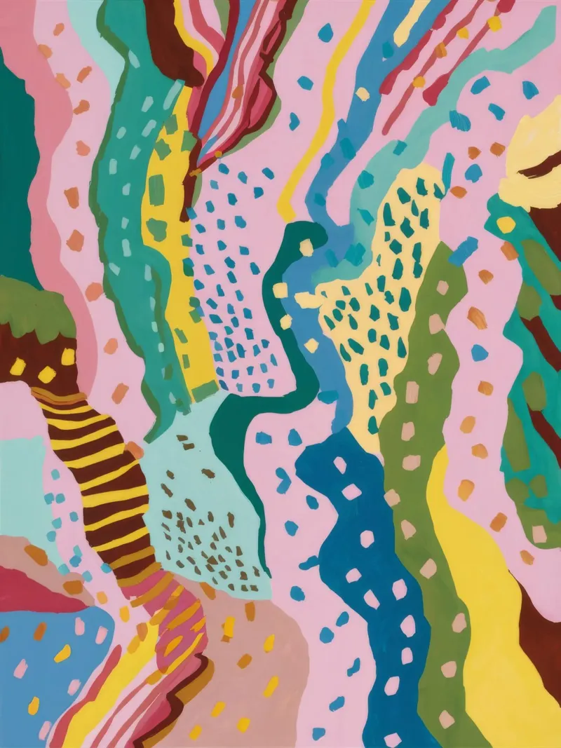 Wavy Pattern Flow canvas by Haven Mirage