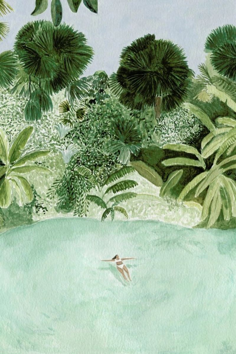 Bathing Girl Poster von Isabelle Vandeplassche