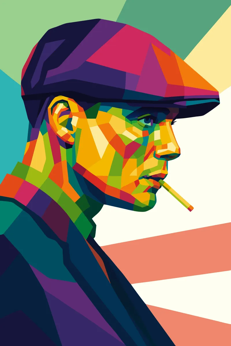 thomas shelby retro pop art wpap pellicola backlit da aiswa