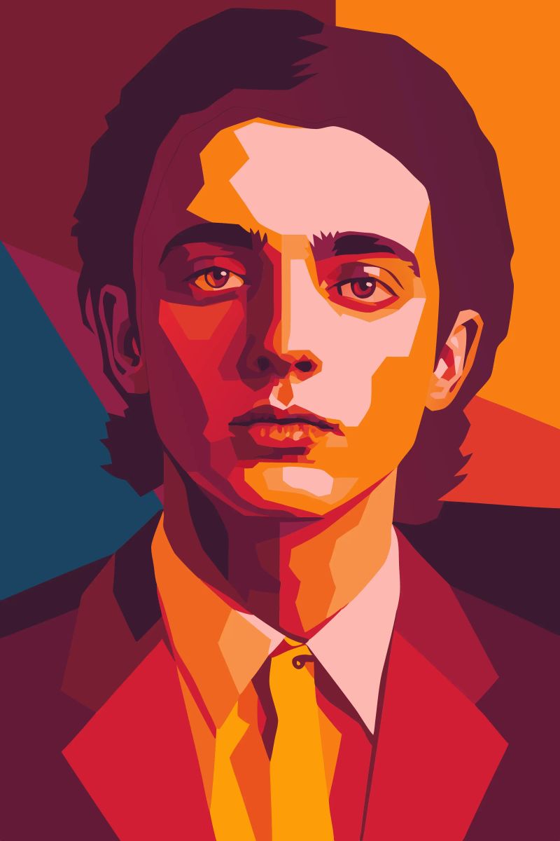 timothee chalamet retro pop art wpap poster by aiswa