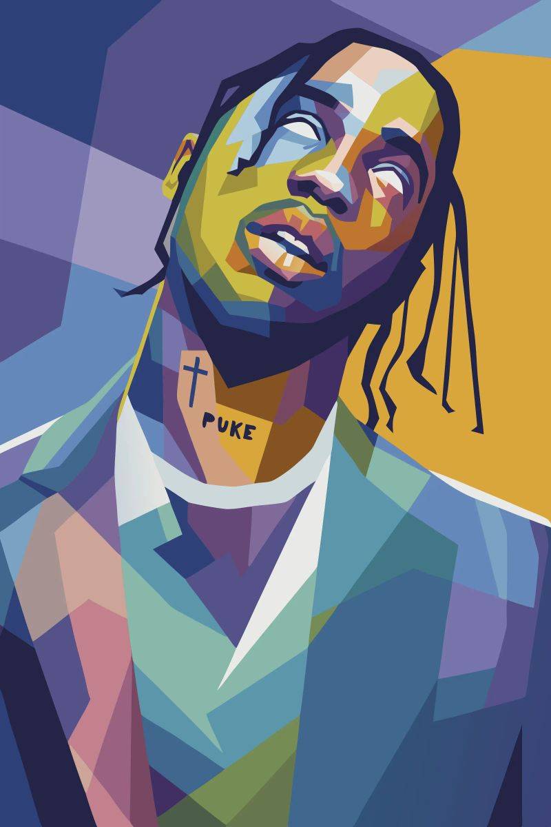 travis retro pop art wpap poster by aiswa