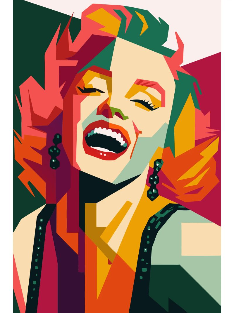 marilyn monroe retro pop art wpap poster by aiswa