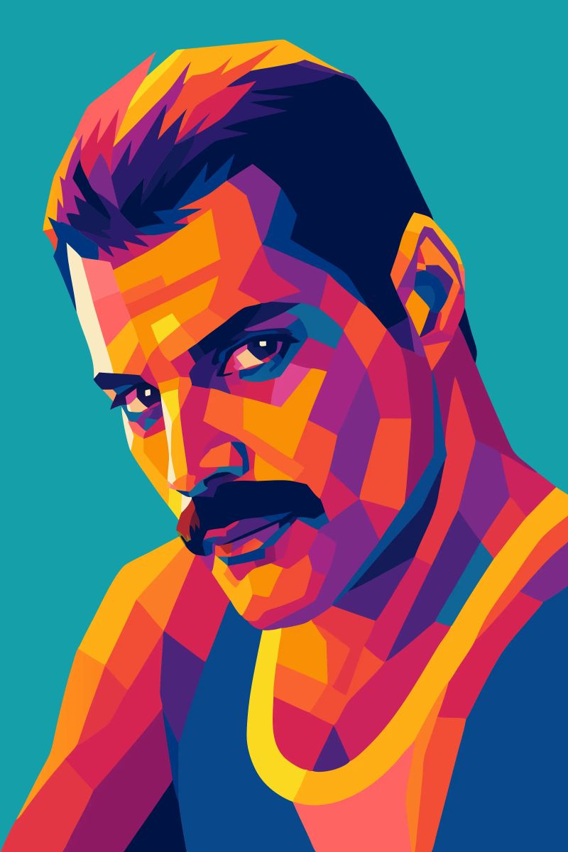 freddi mercury retro pop art wpap Poster von aiswa