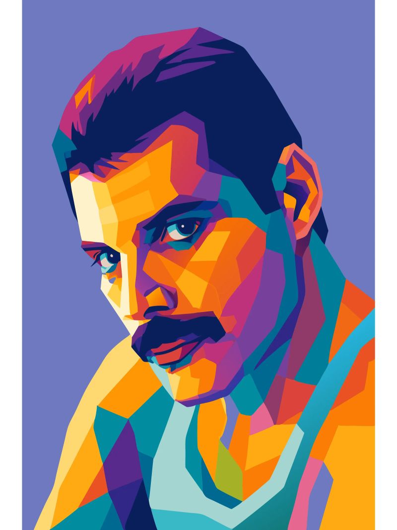 freddie mercury retro pop kunst wpap Poster von aiswa