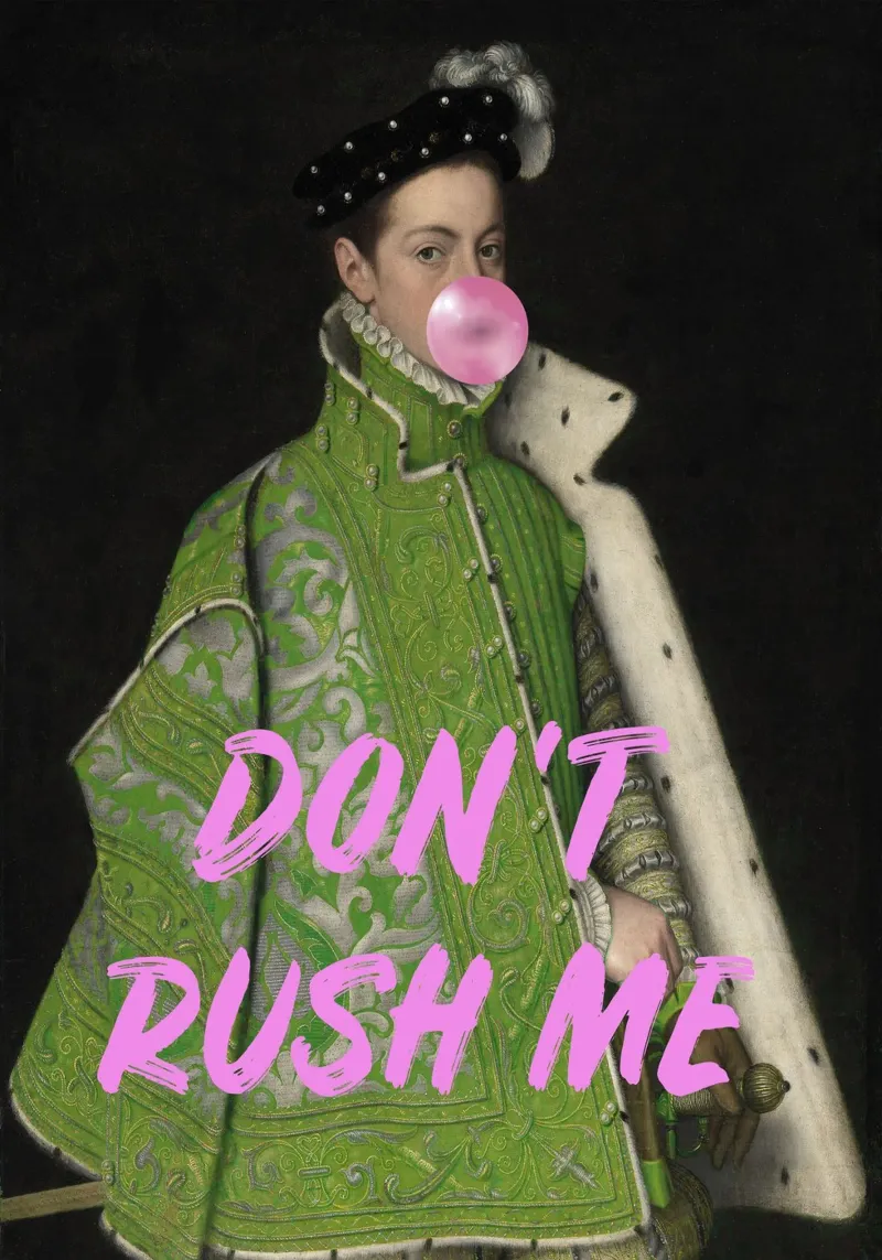 Don't Rush Me - Man in Green Coat pellicola backlit da GraceDigitalArtCo