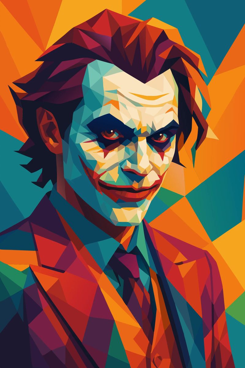 joker face retro pop art wpap pellicola backlit da aiswa