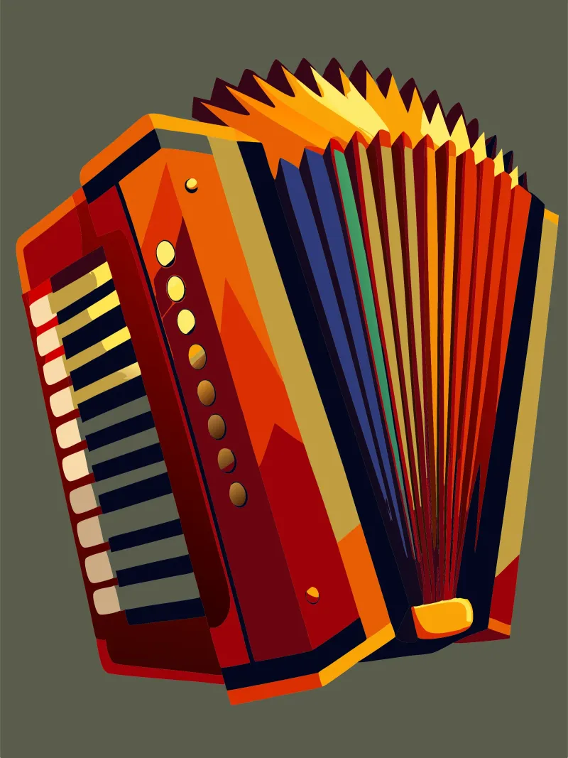 accordeon pittura moderna arte vettoriale poster con telaio in plastica da jasmine