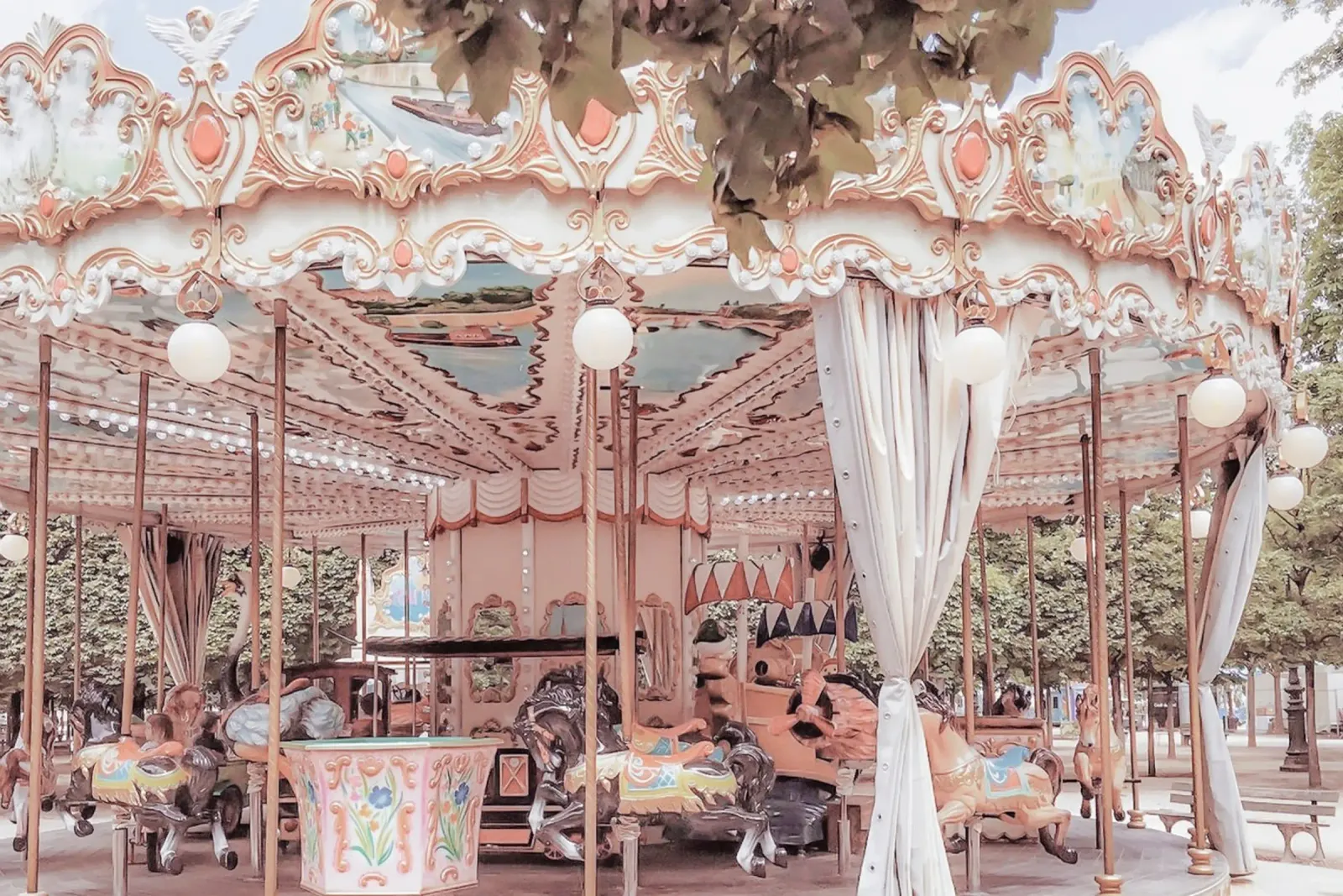 Paris Carousel Photographic Print plexiglass da GraceDigitalArtCo