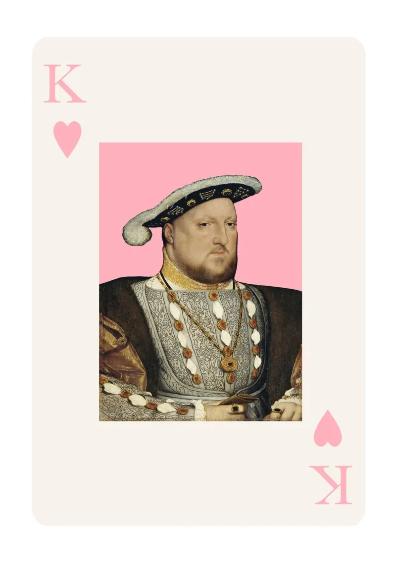 King Henry VIII Playing Card Art poster con telaio in alluminio da GraceDigitalArtCo