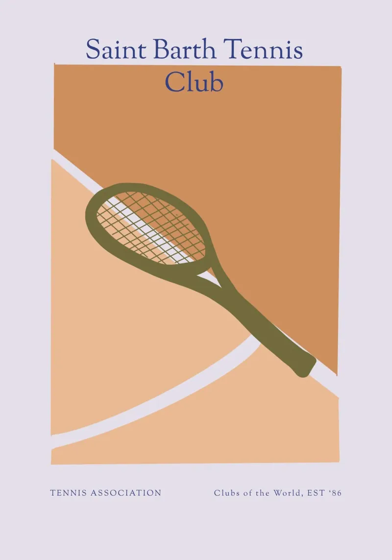 Saint Barth Club No 03 poster con telaio in plastica da treechild
