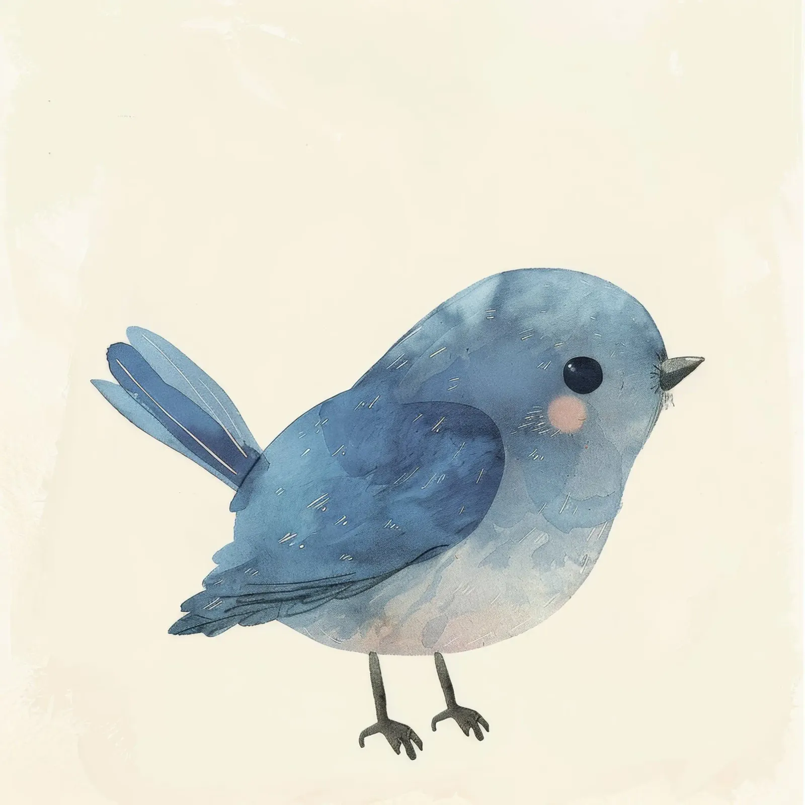 Illustrazione ad acquerello di un uccello blu pellicola backlit da DesignDoodle