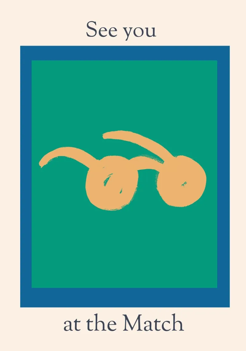 See You At The Match No 03 poster con telaio in alluminio da treechild