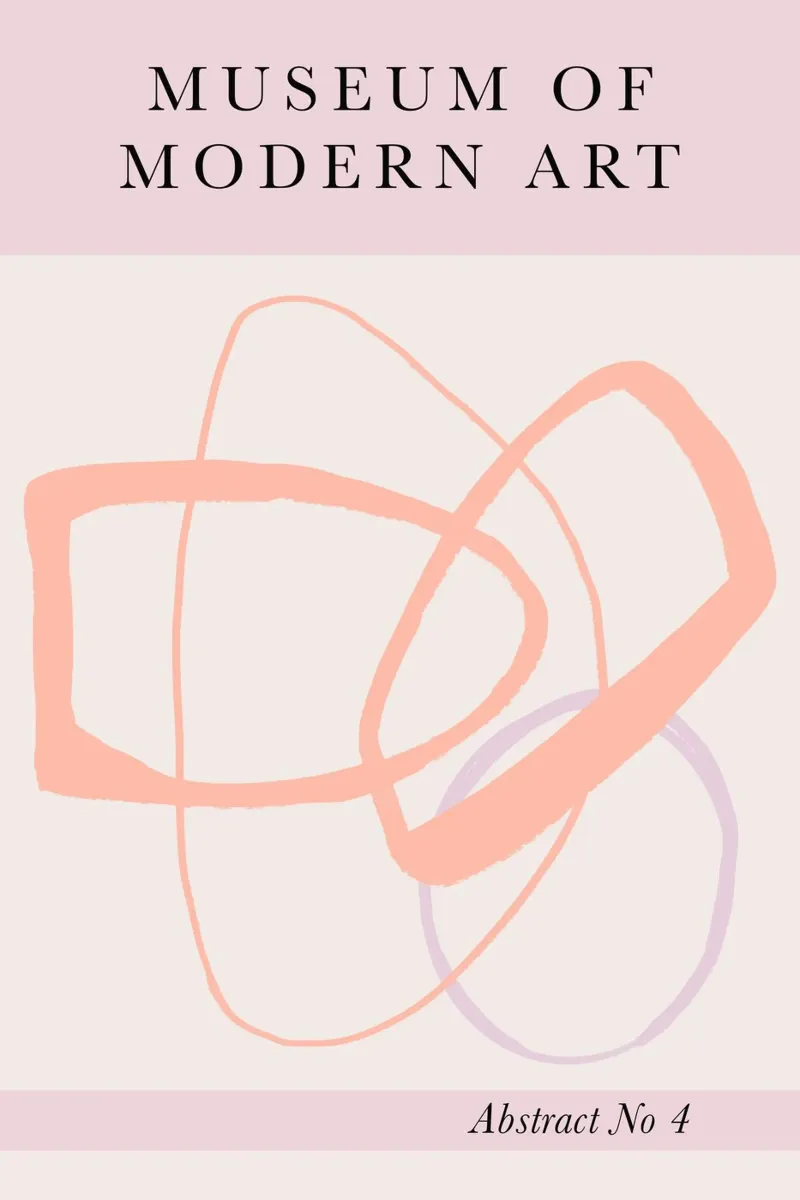 Modern Art Abstract Pastel Tones poster con telaio in plastica da GraceDigitalArtCo