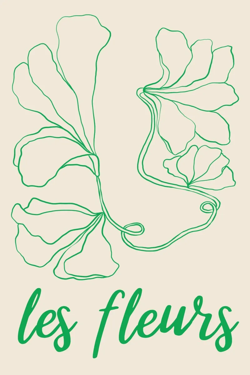 Green and Beige Floral Art tela con Cornice a cassetta da GraceDigitalArtCo