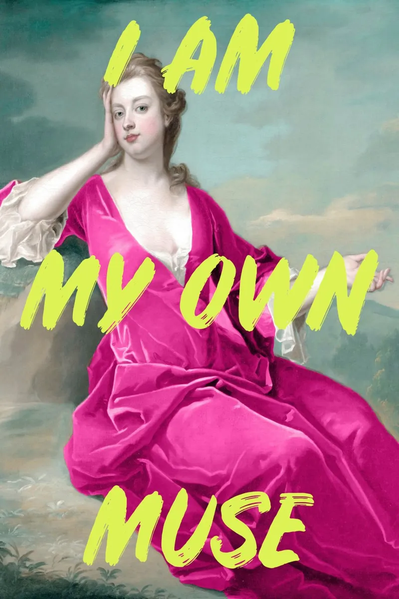 Neon I am my own muse art alluminio dibond da GraceDigitalArtCo