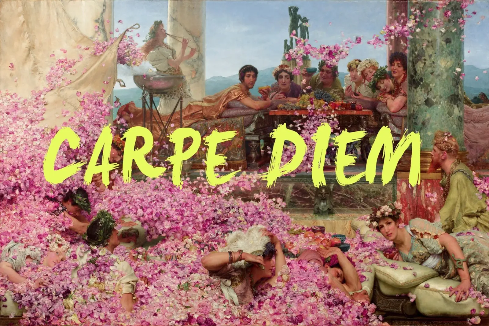 Carpe Diem Yellow Art alluminio dibond da GraceDigitalArtCo