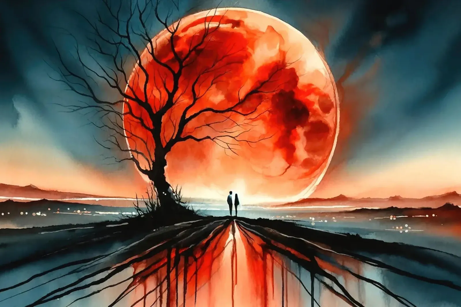 Serenità lunare poster con telaio in plastica da Chromatic Fusion Studio