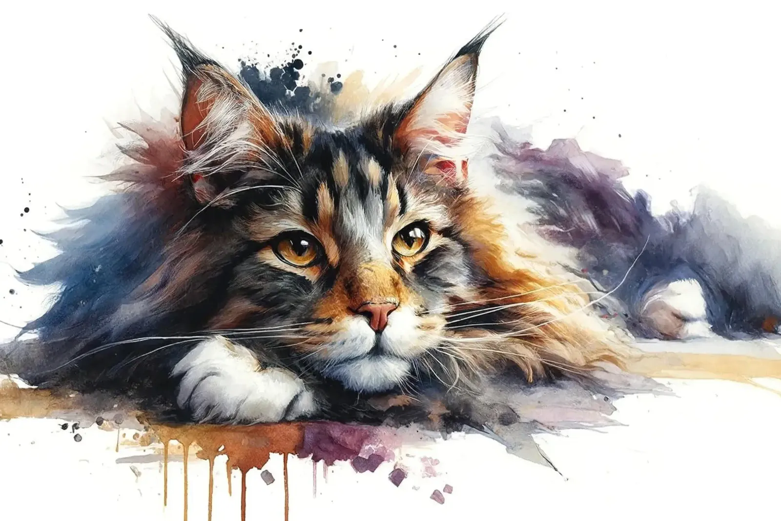 Miscele Maine Coon in Repose pellicola backlit da Chromatic Fusion Studio