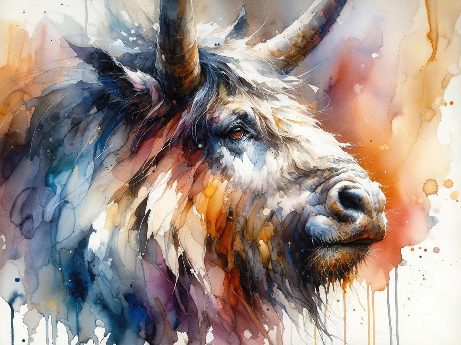 Majestätisches gehörntes Biest Poster von Chromatic Fusion Studio