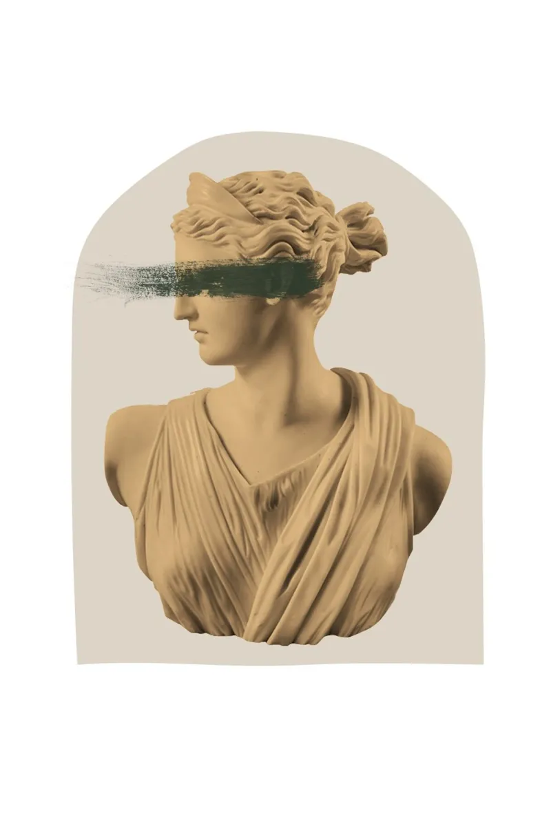 Mustard and Green Artemis Goddess Art Hahnemühle von GraceDigitalArtCo