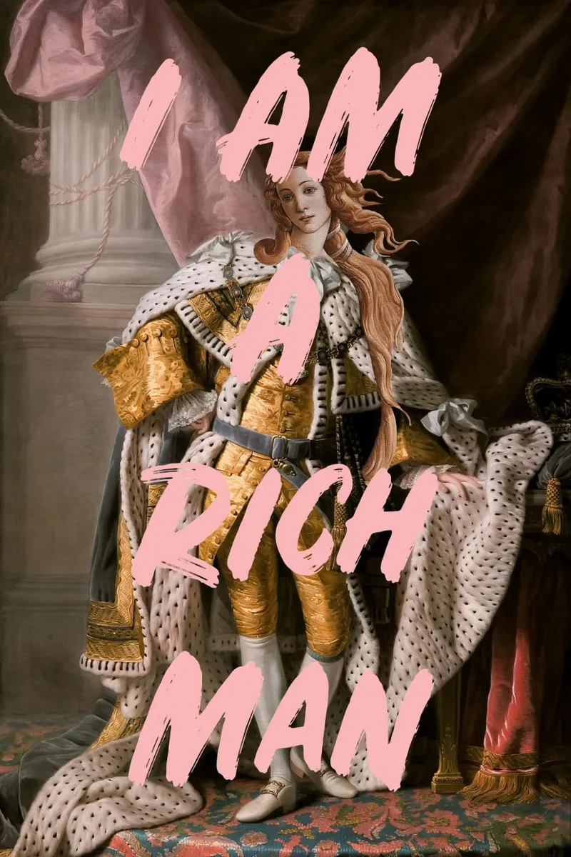 Venus Rich Man Pink Text - FEMINIST art pellicola backlit da GraceDigitalArtCo