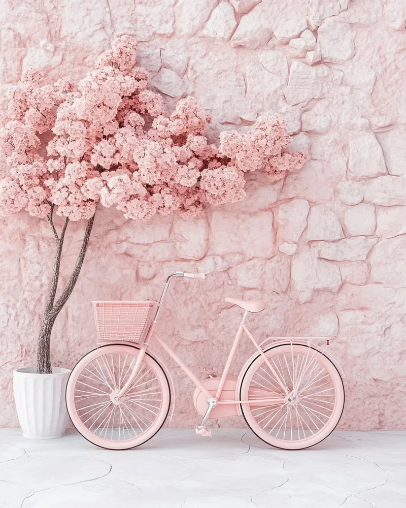 Blush Serenity poster con telaio in legno da PhotoVibe Decor
