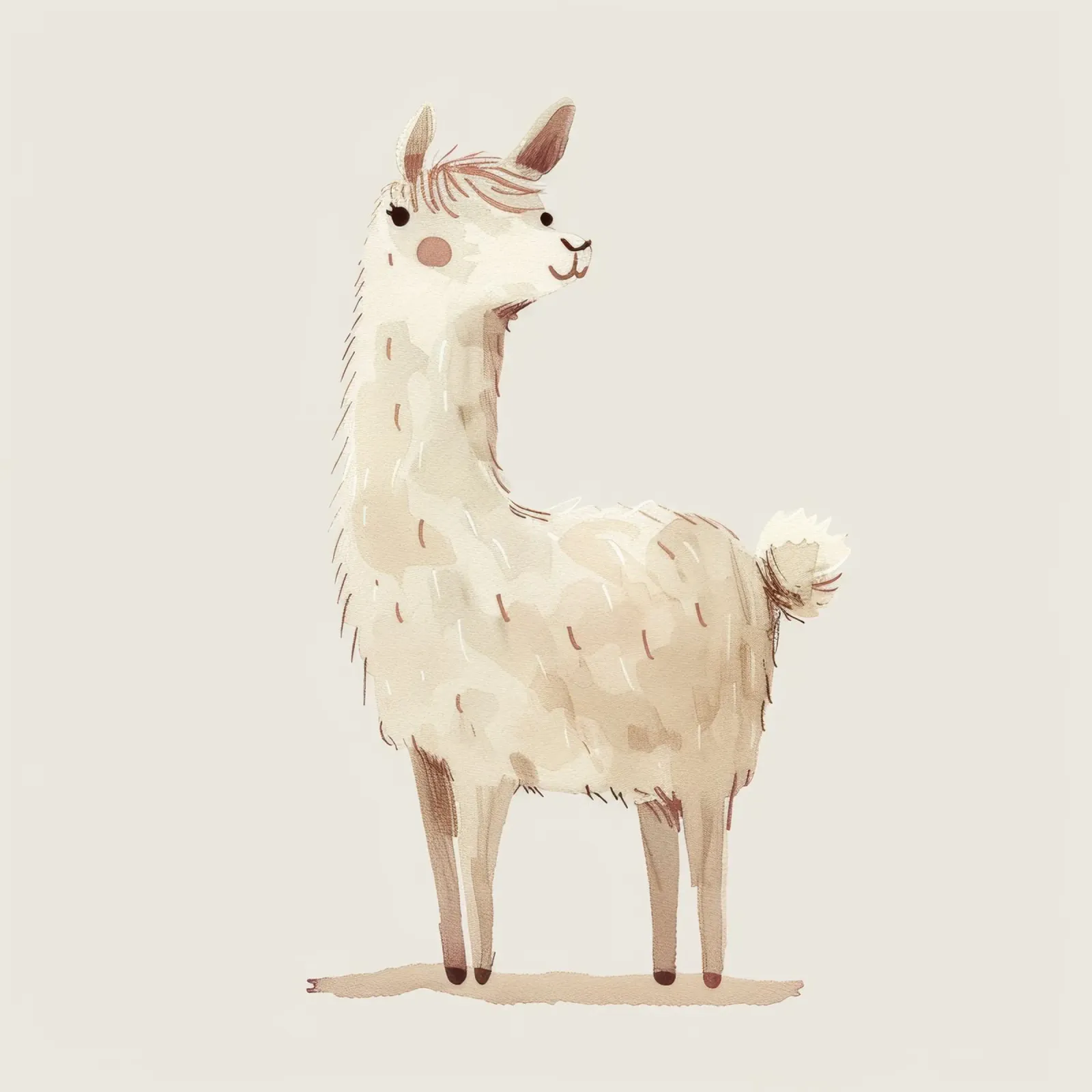 Illustrazione ad acquerello di un lama pellicola backlit da DesignDoodle