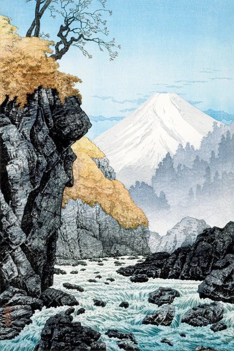 Foot of Mount Ashitaka by Hiroaki Takahashi poster con telaio in legno da apoloprints