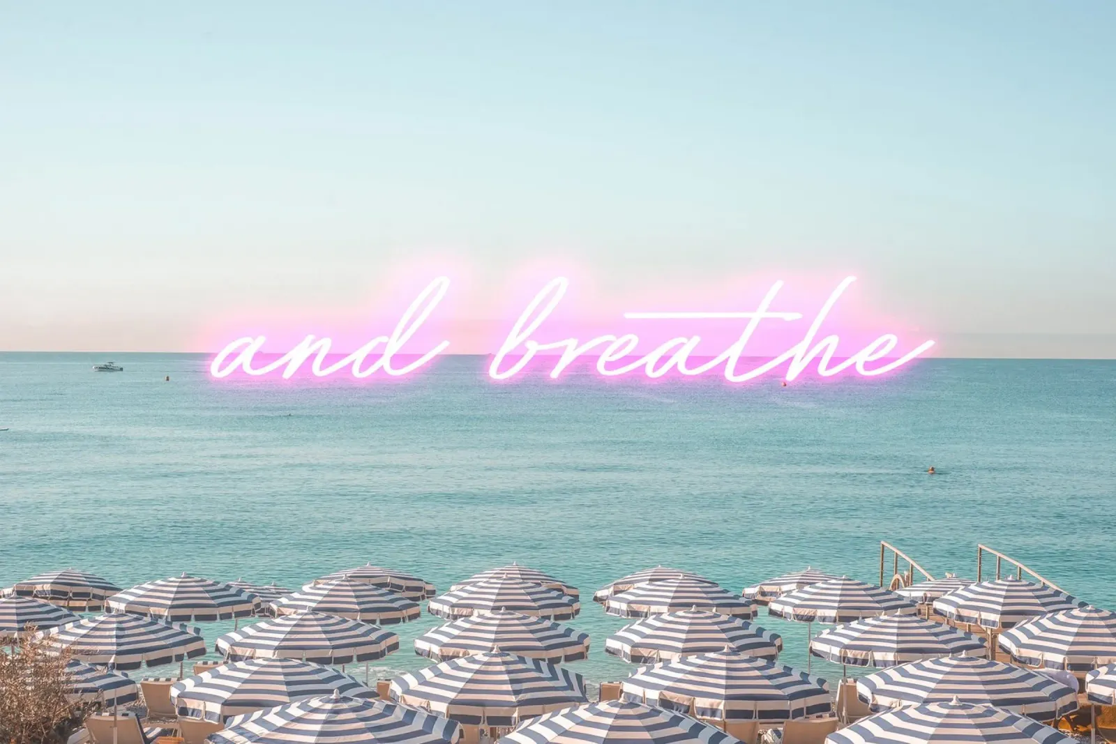 Neon Beach Art poster con telaio in plastica da GraceDigitalArtCo