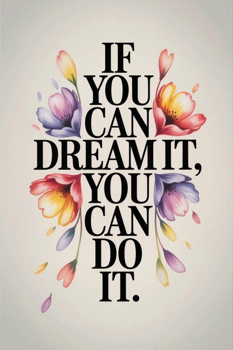 YOU CAN DO IT poster de 20 Farben