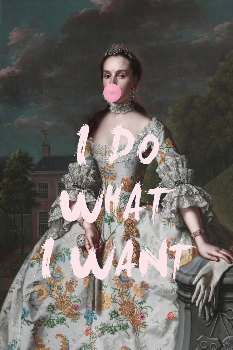 I do what I want - Sassy Altered Art - feminine wall art tela da GraceDigitalArtCo