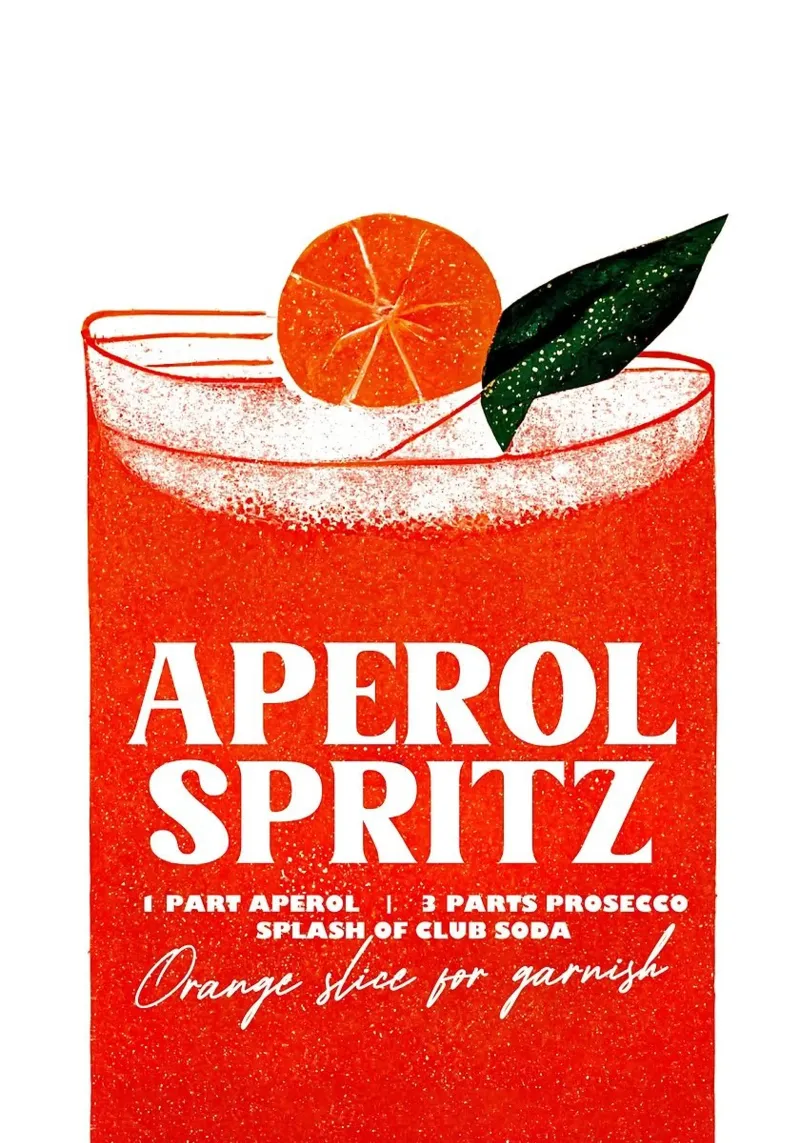 Aperol spritz tela con Cornice a cassetta da Kevin Walters