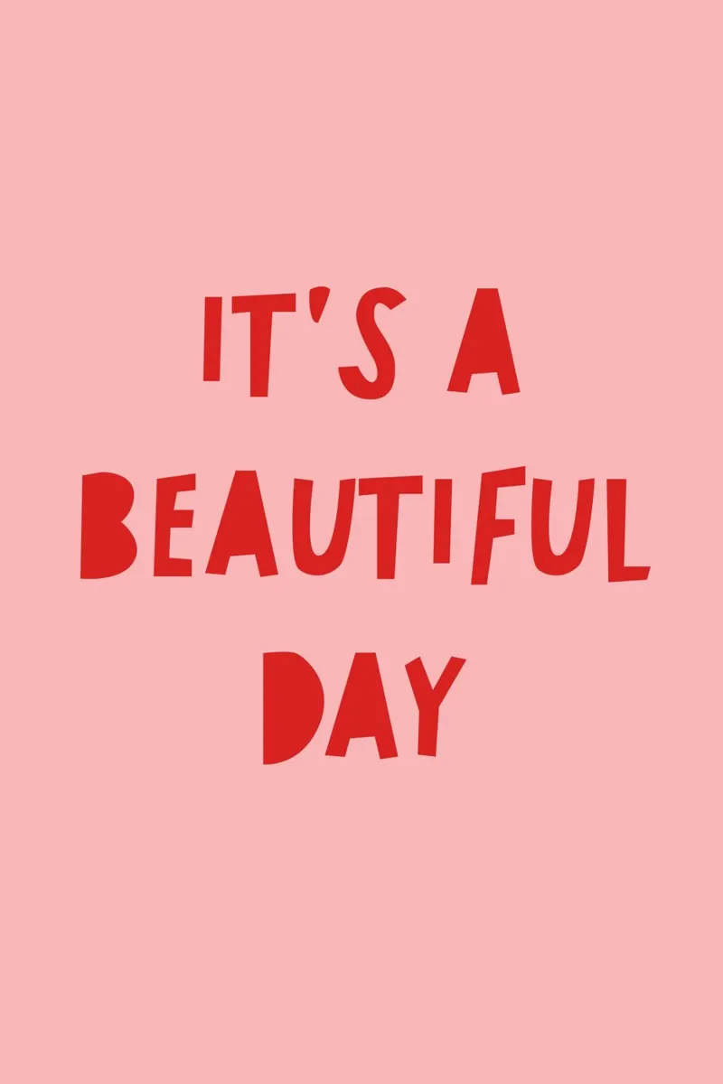 Beautiful Day Pink and Red Art poster con telaio in alluminio da GraceDigitalArtCo
