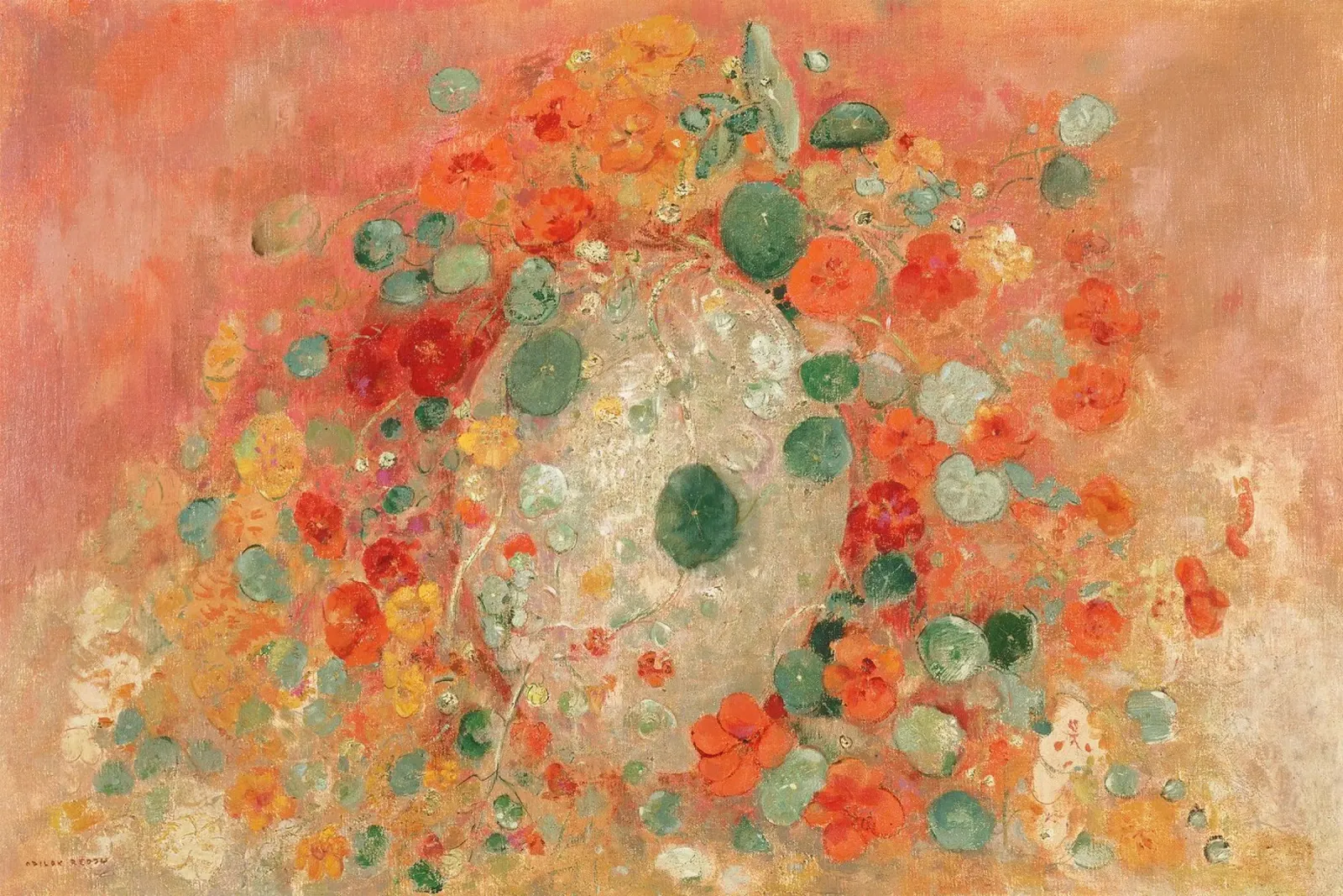 Nasturtiums by Odilon Redon carta hahnemühle da apoloprints